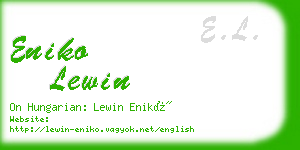 eniko lewin business card